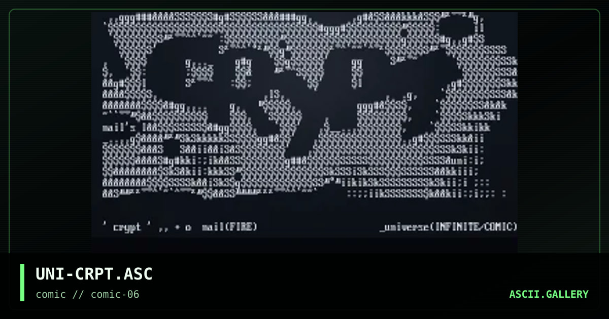 ' crypt ' +o nail, by universe, 1997