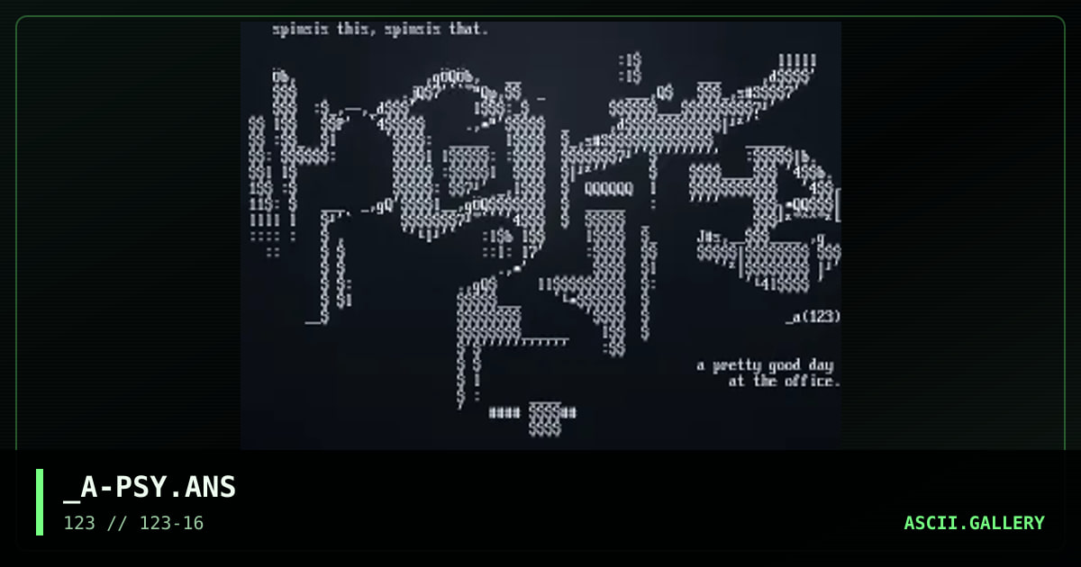 _A-PSY.ANS, by absent spinsister, 2003