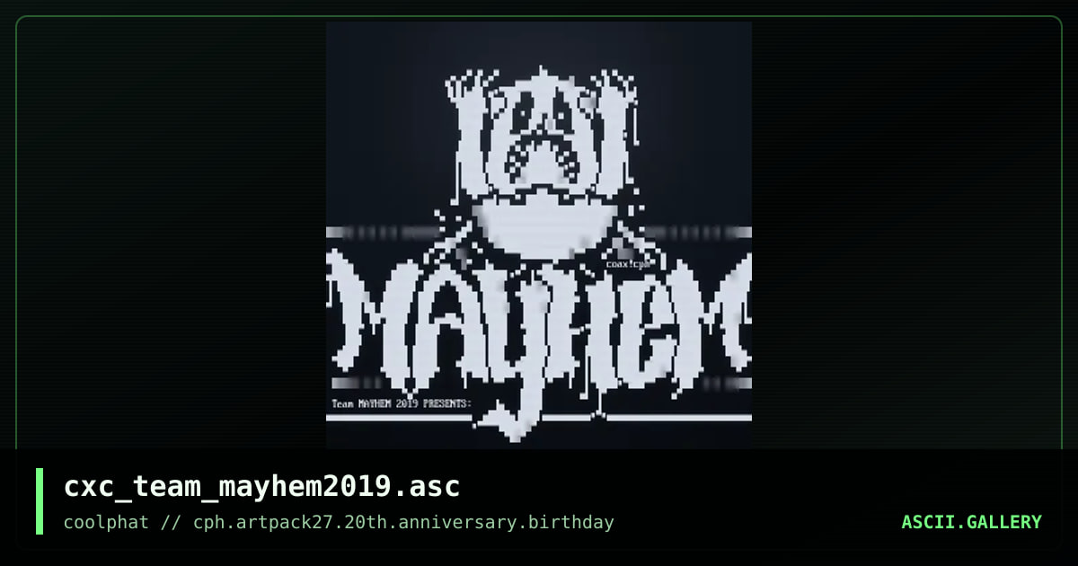 cxc_team_mayhem2019.asc, by coaxcable, 2021