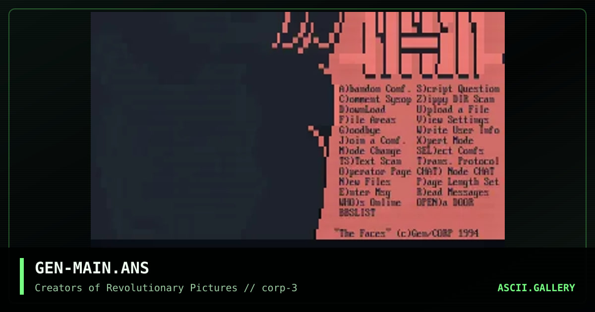 GEN-MAIN.ANS, by genesis, 1994
