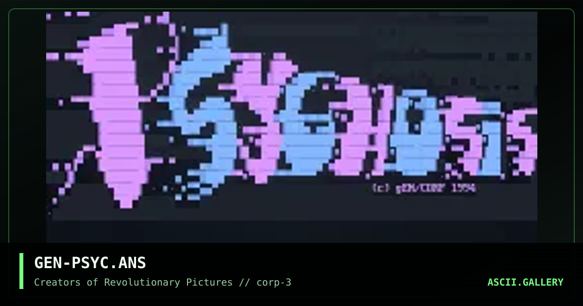 GEN-PSYC.ANS, by genesis, 1994
