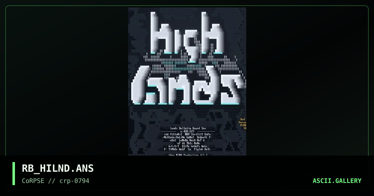 RB_HILND.ANS, by red baron, 1994