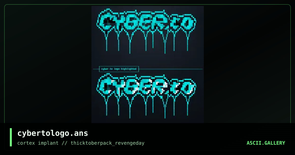 cyber.to Logo, by revengeday, 2025