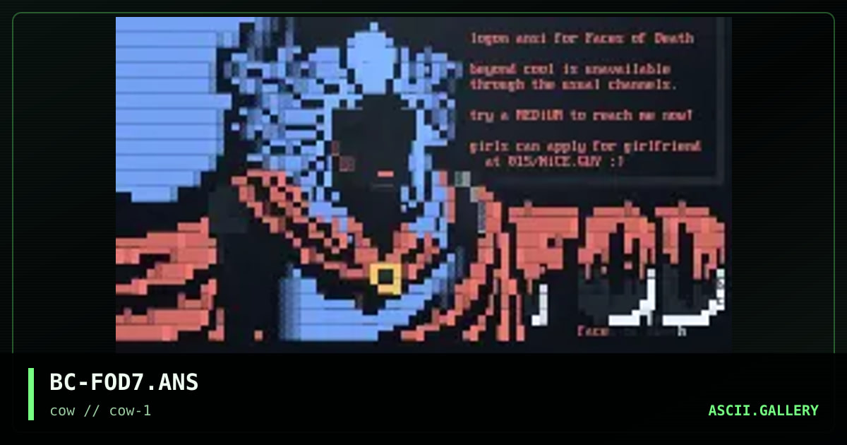 FoD paralog ansi, by beyond cool, 1995