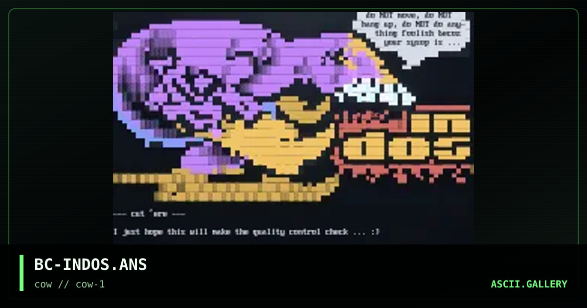 in dos screen sod ni, by bingo cool, 1995