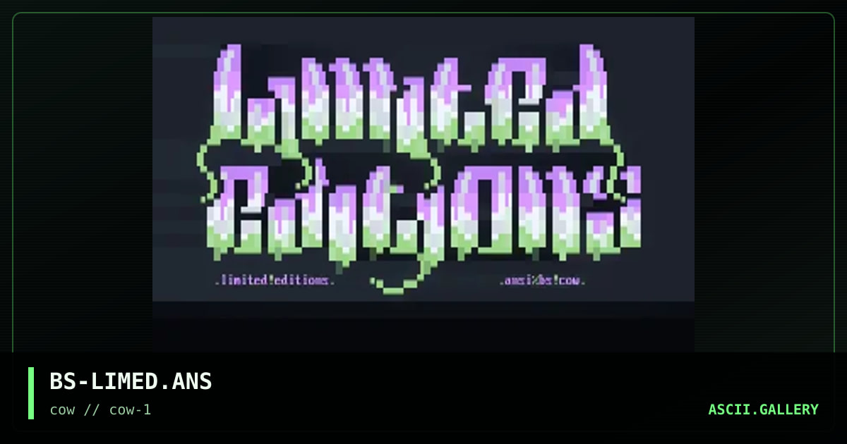 limited editions, by burps, 1995