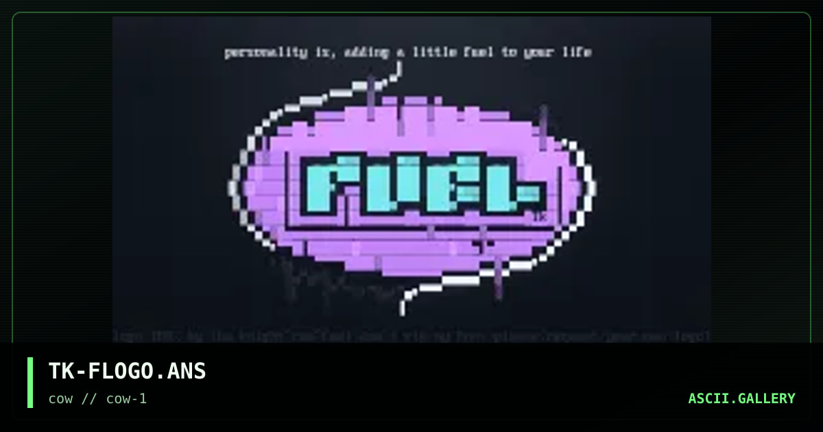 Fuel advertisement, by the knight, 1995