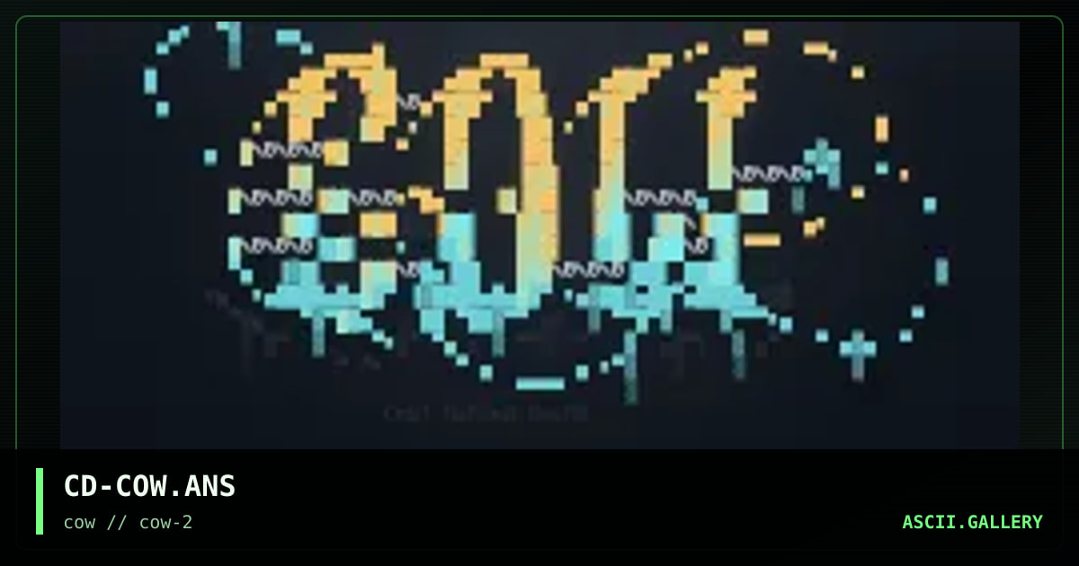 cow logo, by count drakula, 1995