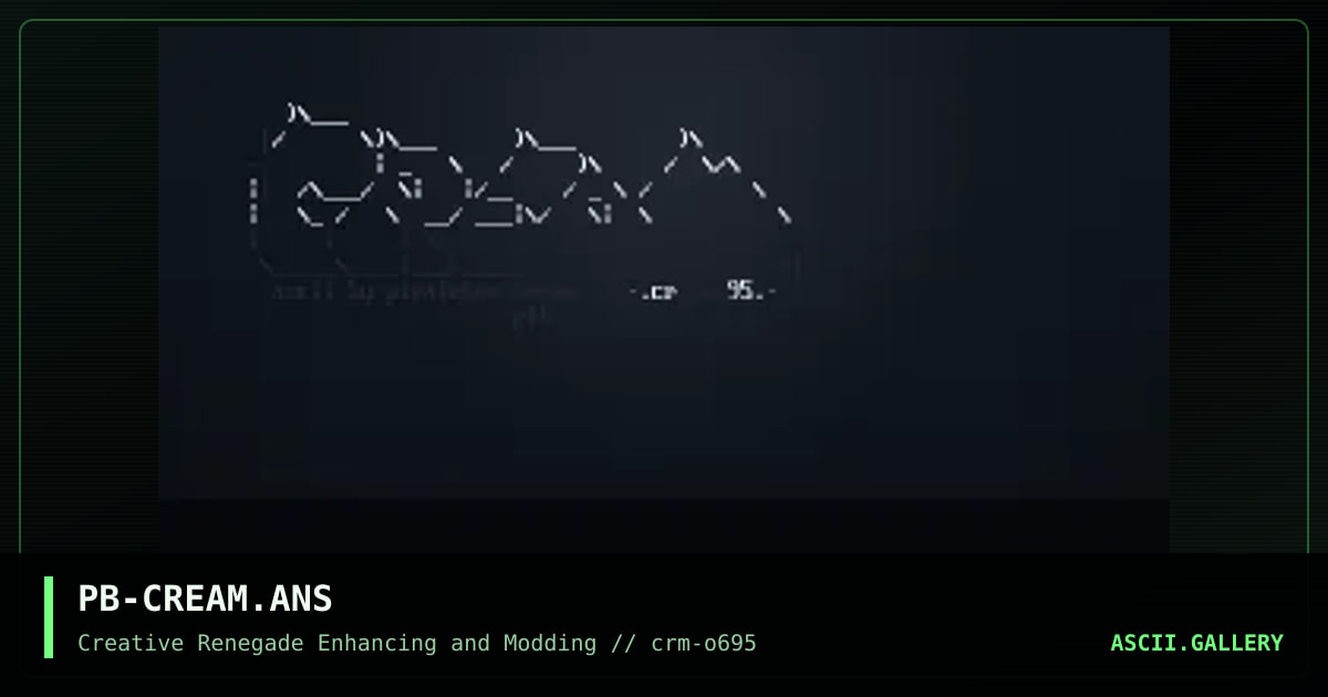 Cream Logo ASCII, by piratebox, 1995