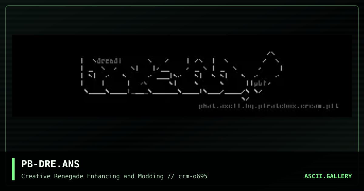 Dread IRC ASCII, by piratebox, 1995