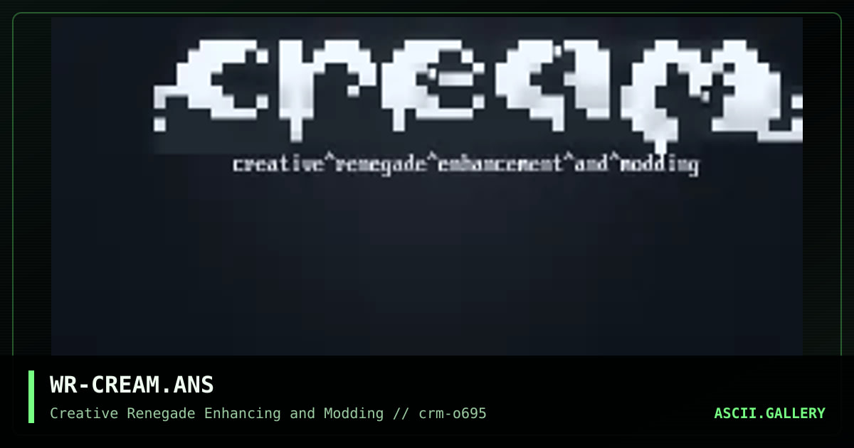 WR-CREAM.ANS, by warden, 1995