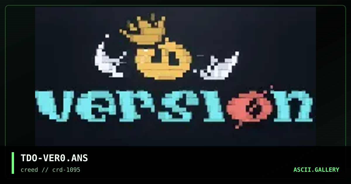 Version 0 Logo!, by teardrop, 1995