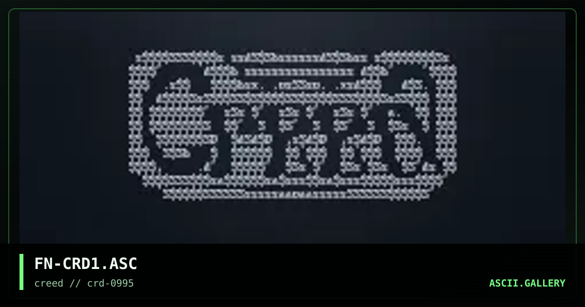 creed ascii??, by fender, 1995