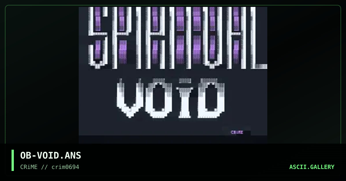 OB-VOID.ANS, by oblivion, 1994