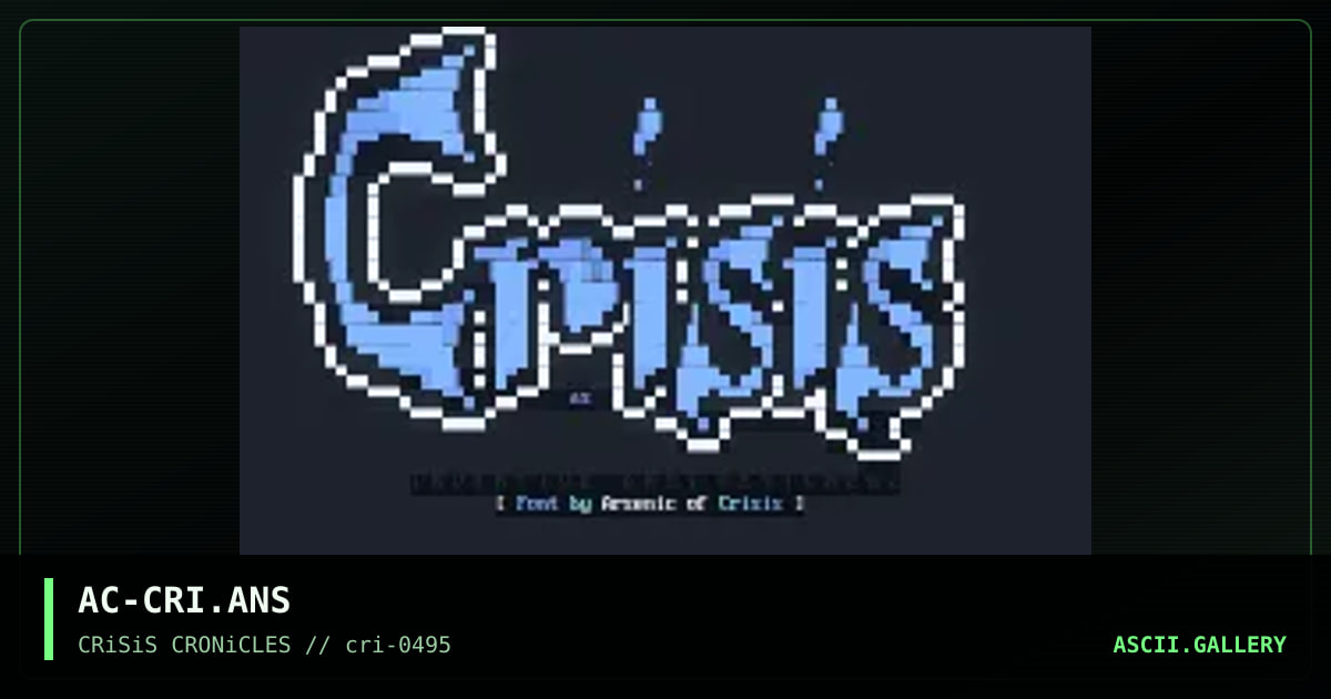 CRiSiS Logo, by arsenic 209, 1995