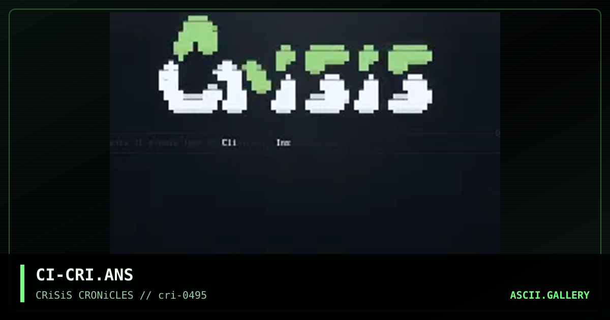 CRiSiS Logo, by clinically insane, 1995