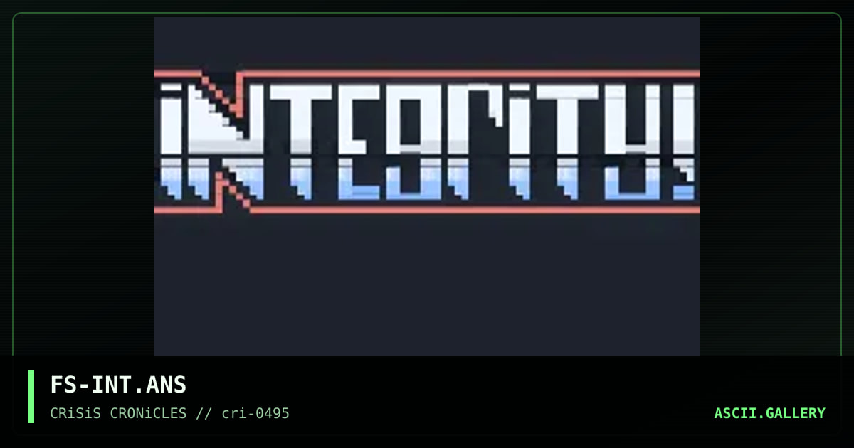 Integrity mag [unreleased], by freaky styley, 1995