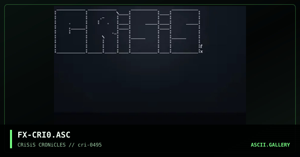CRiSiS Logo, by fusion x, 1995