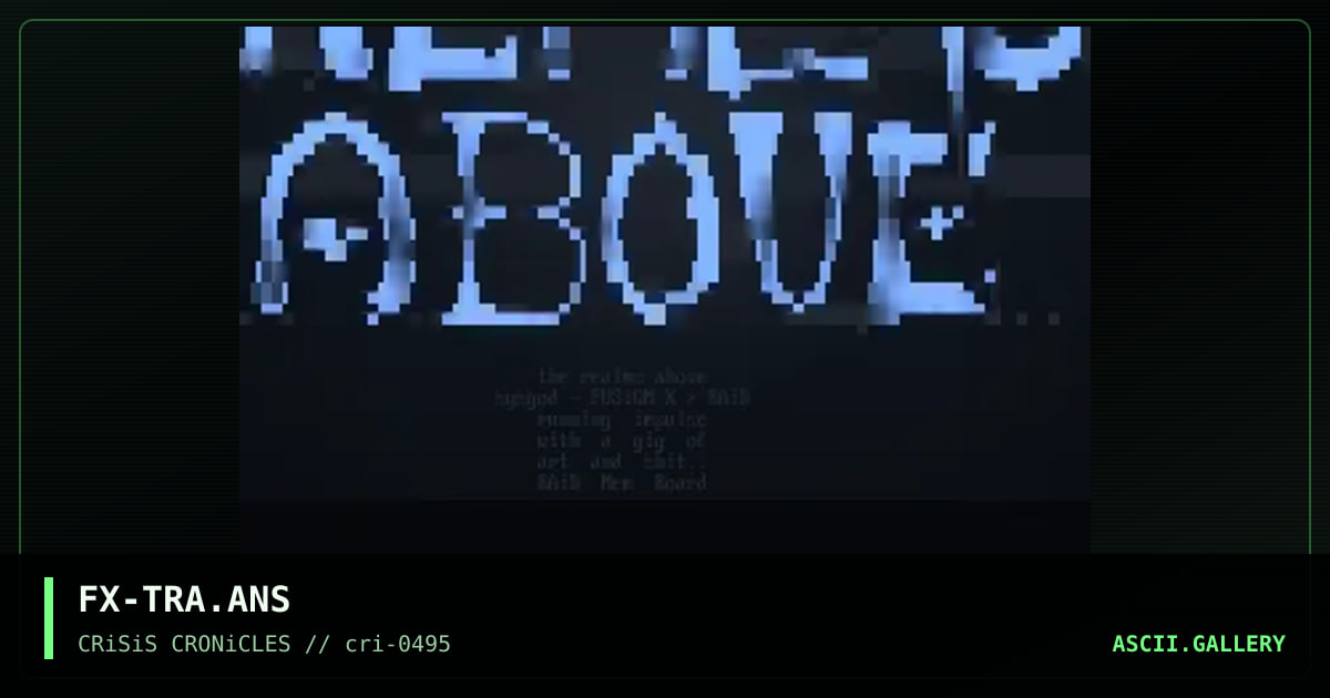 The Realms Above, by fusion x, 1995