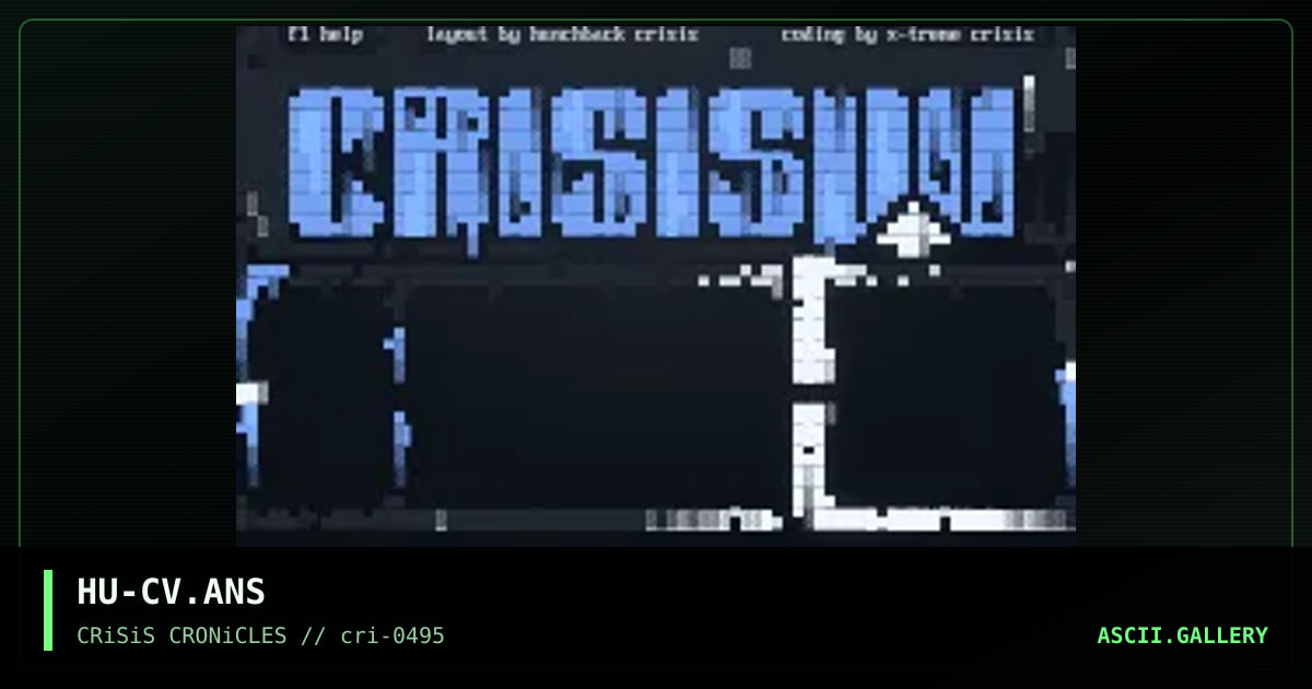 CRiSiS View layout by hu, by hunchback, 1995