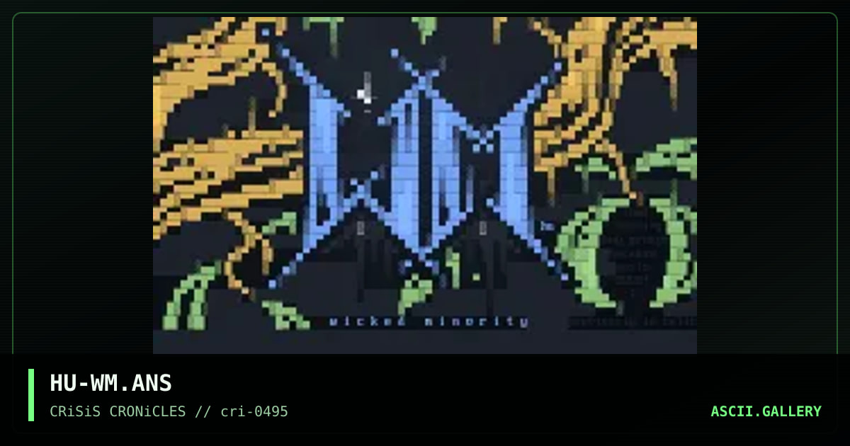 Wicked Minority Font, by hunchback, 1995