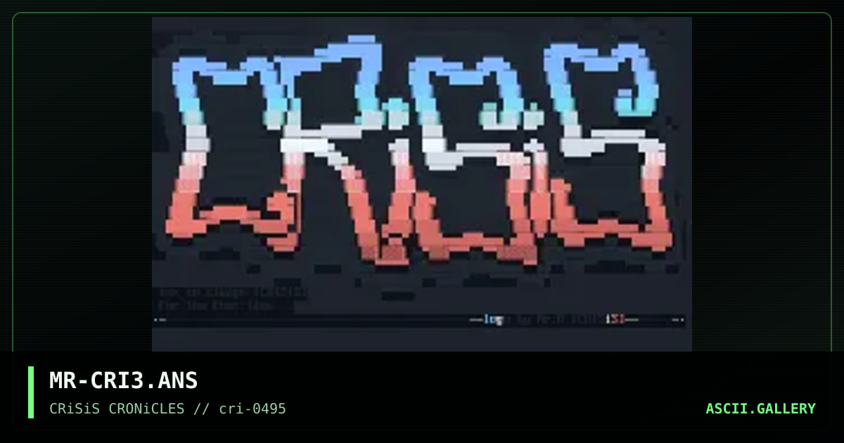CRiSiS #3 logo .. unreleased., by mr omerta, 1995