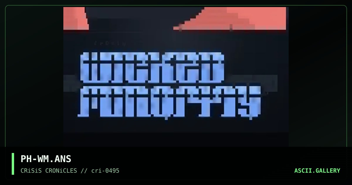 Wicked Minority, by phatal, 1995