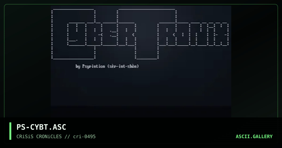 CyberTronix Ascii, by psyrintion, 1995