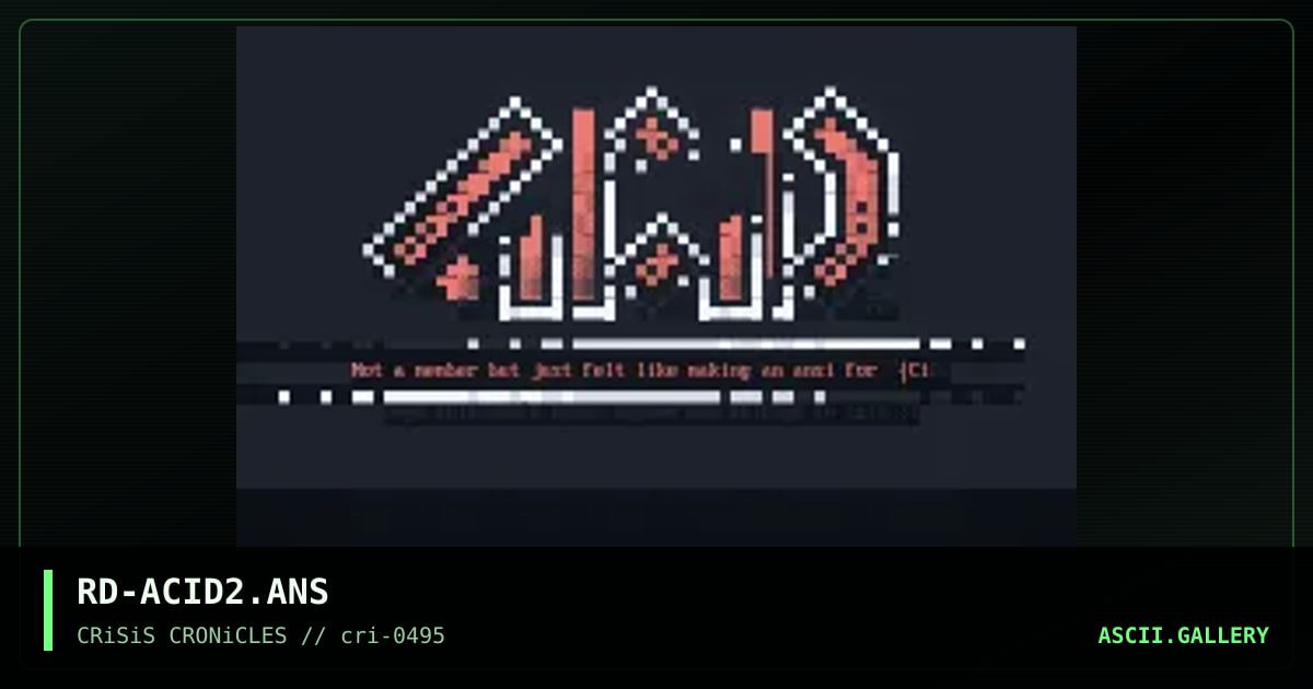 ACiD #2 Logo, by realm dweller, 1995