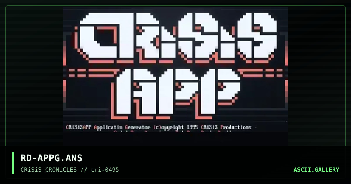 CRiSiS App-Gen intro.., by realm dweller, 1995