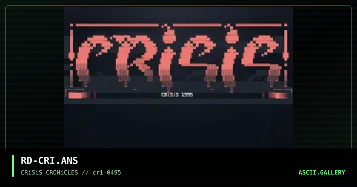 CRiSiS Logo, by realm dweller, 1995