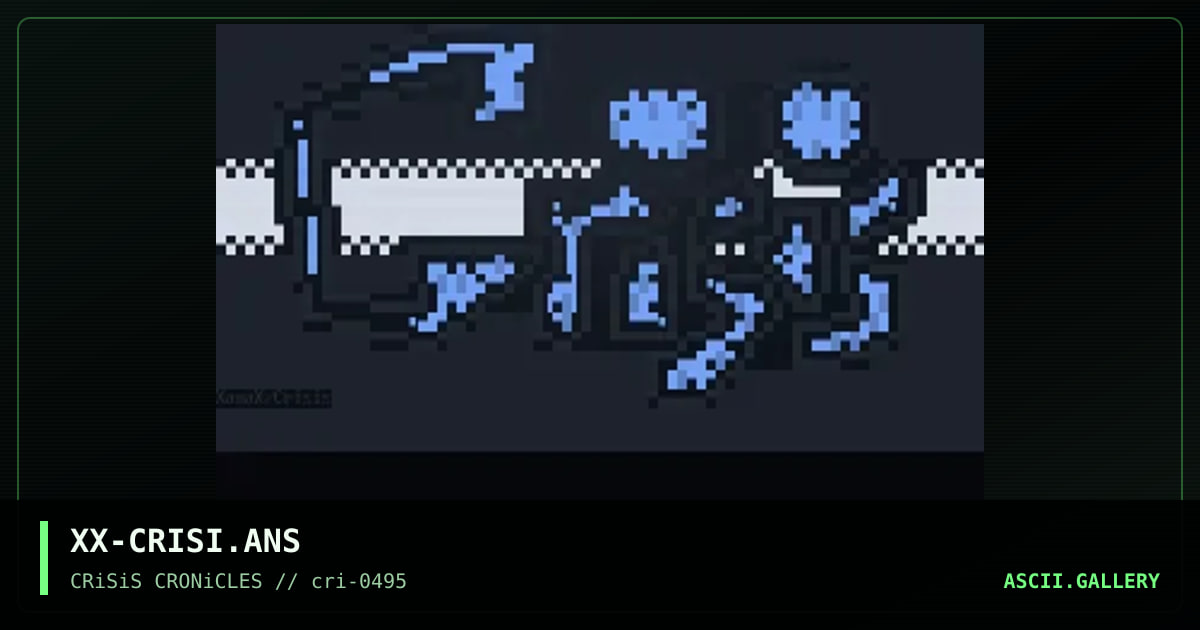 CRiSiS Logo, by xanax, 1995