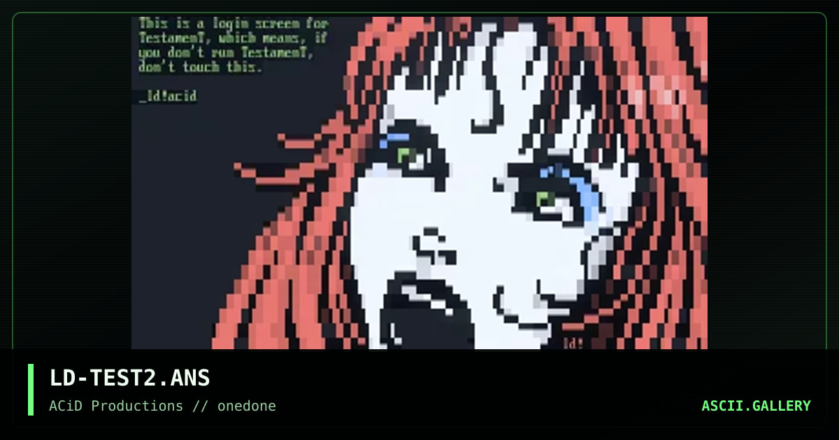 LD-TEST2.ANS, by lord jazz, 1996