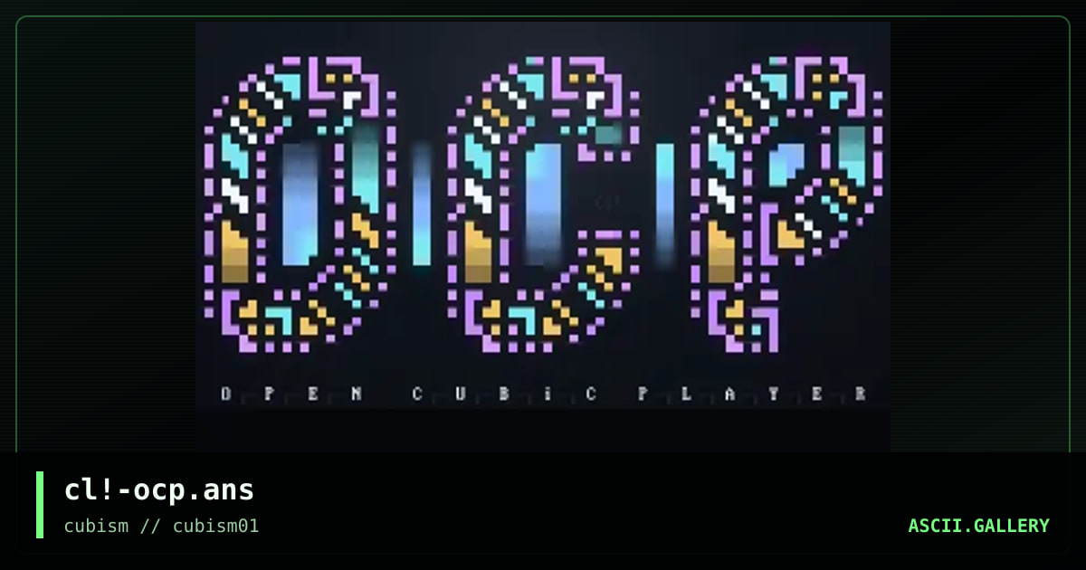 Open Cubic Player (October 2020), by cleaner, 2020