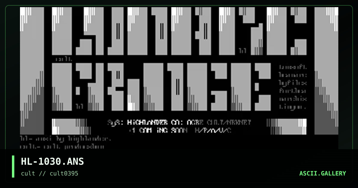HL-1030.ANS, by highlander, 1995