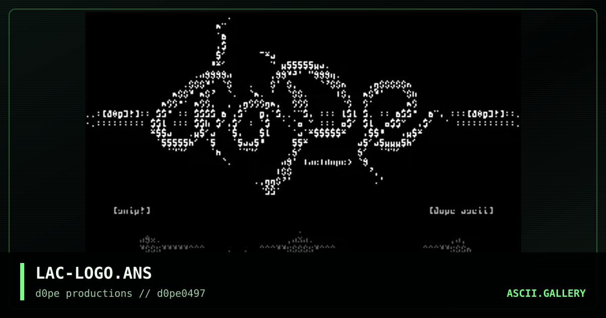 mini-ascii logo, by lacaid, 1997