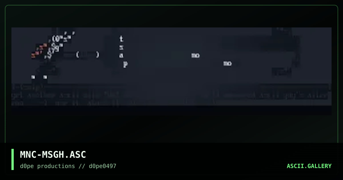 msg header, by maniac, 1997