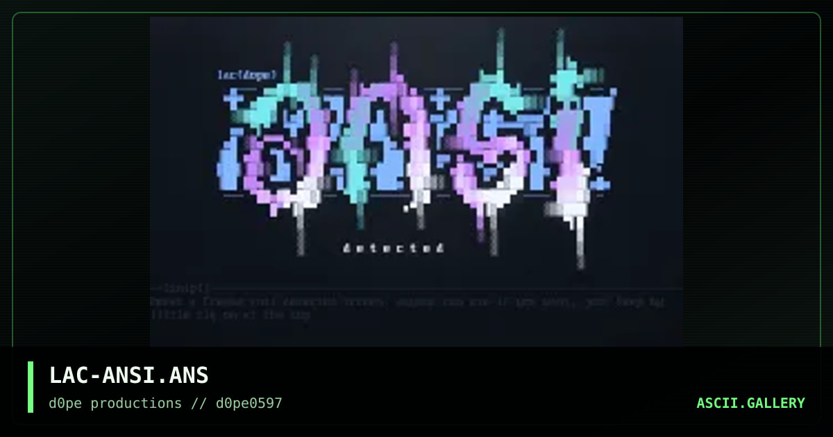 ansi detected, by lacaid, 1997