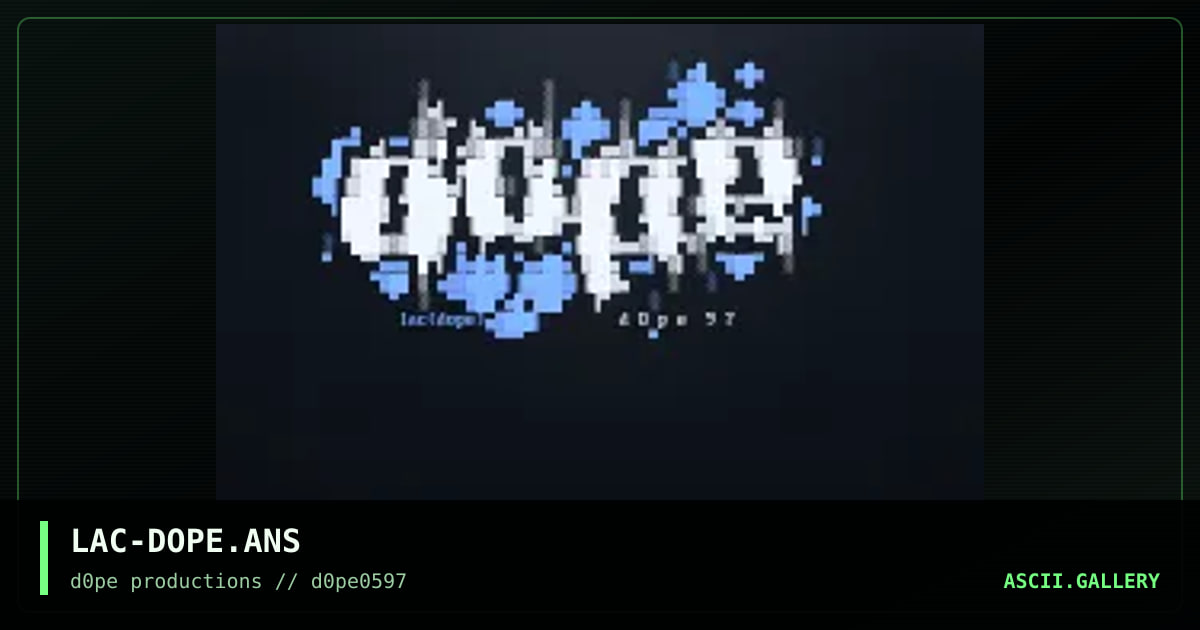 dOpe 97, by lacaid, 1997