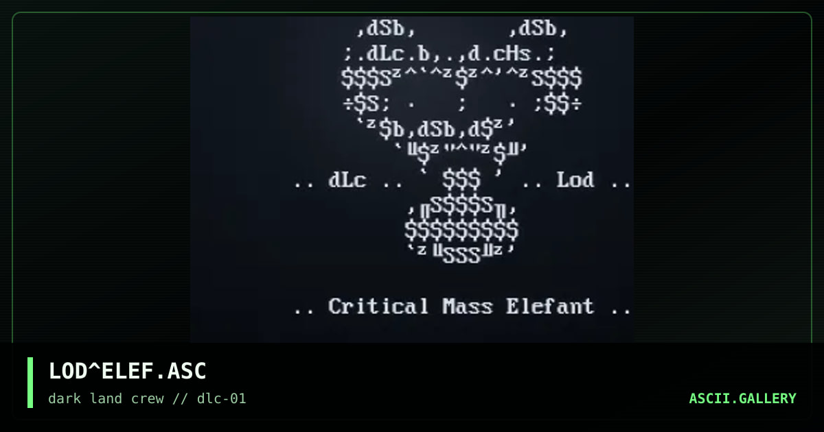 LOD^ELEF.ASC, by lod, 1998