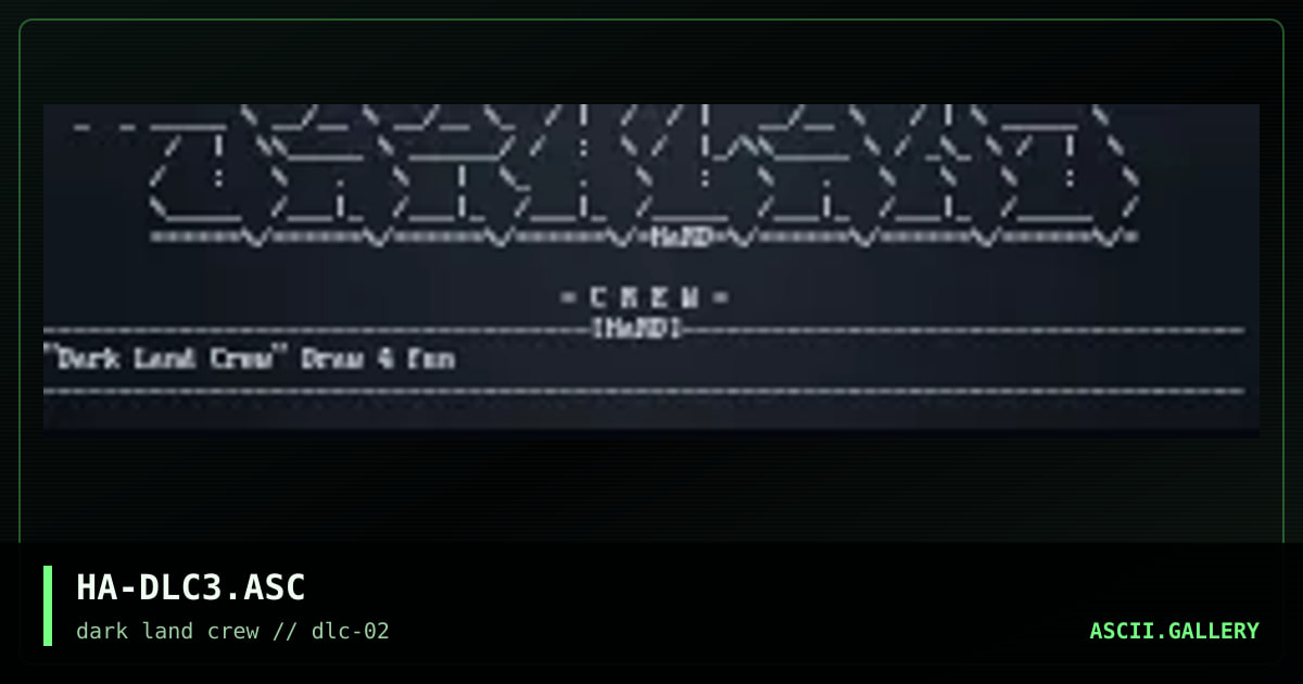 Darkland Crew, by hard, 1998