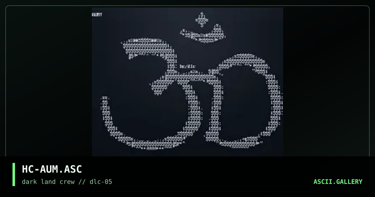HC-AUM.ASC, by headcrasher, 1999