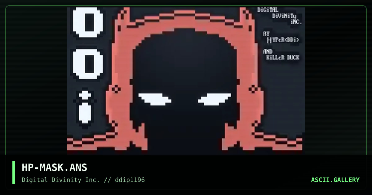 HP-MASK.ANS, by hyper, 1996