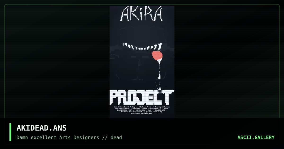 AKIDEAD.ANS, by eternal darkness, 1992