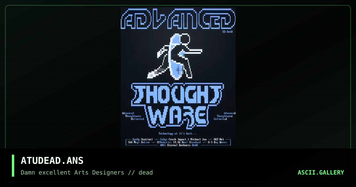ATUDEAD.ANS, by eternal darkness, 1992