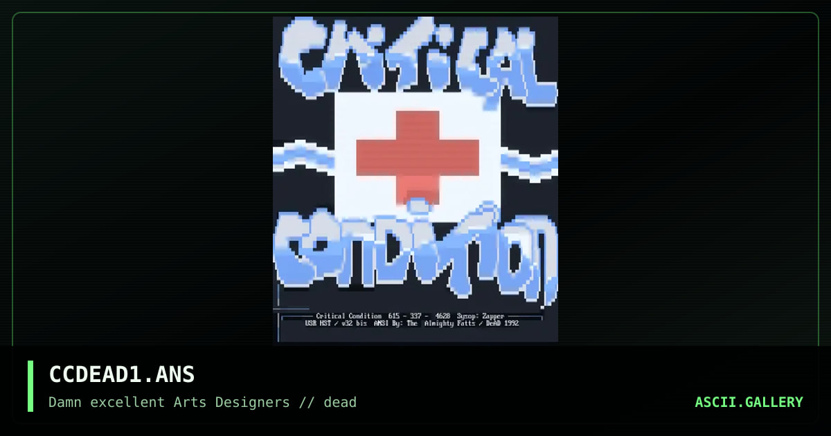 CCDEAD1.ANS, by the almighty fatts, 1992