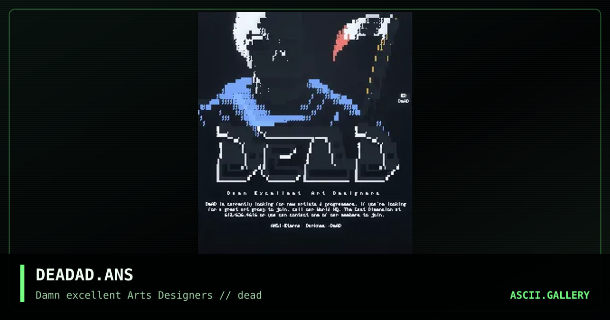 DEADAD.ANS, by eternal darkness, 1992