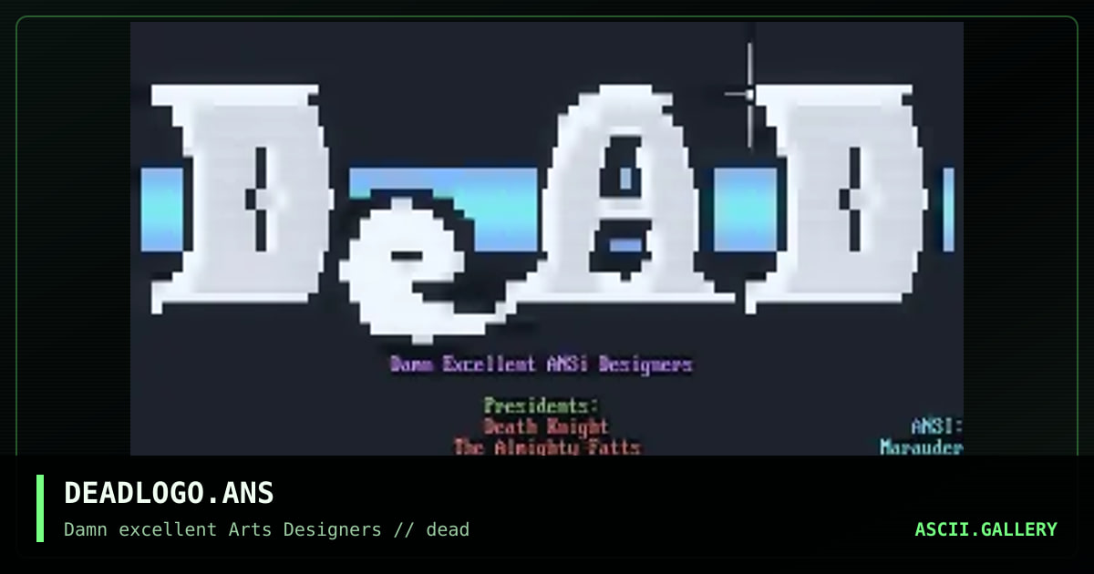 DEADLOGO.ANS, by marauder, 1992