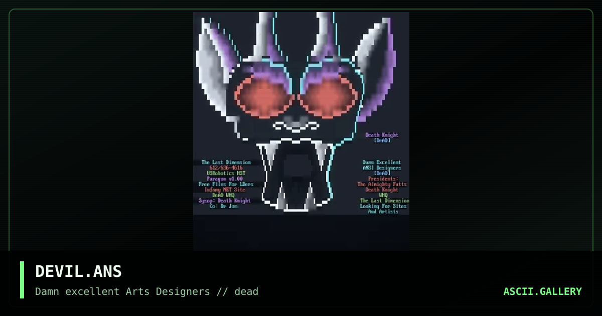 DEVIL.ANS, by death knight, 1992