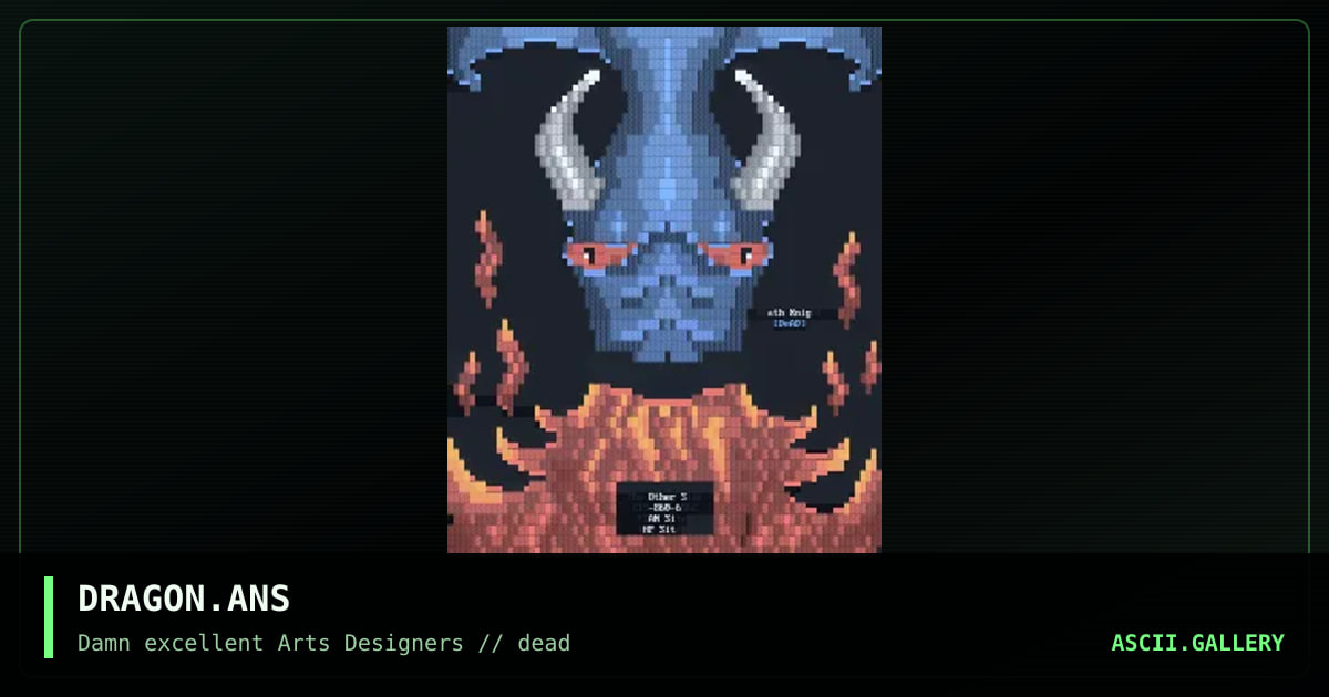 DRAGON.ANS, by death knight, 1992